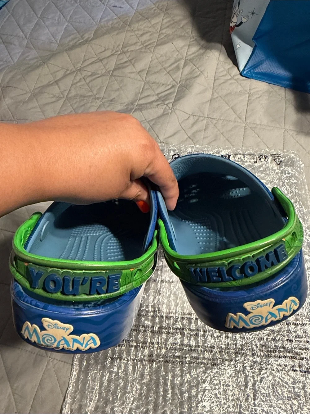 USED!!! CROCS x Disney Moana Maui - You’re Welcome- Kids Classic Clogs